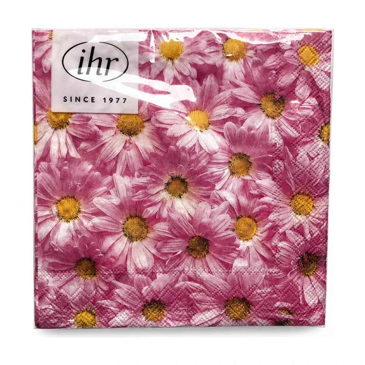IHR Pink Daisy Napkins, 10 in, 20 Pack