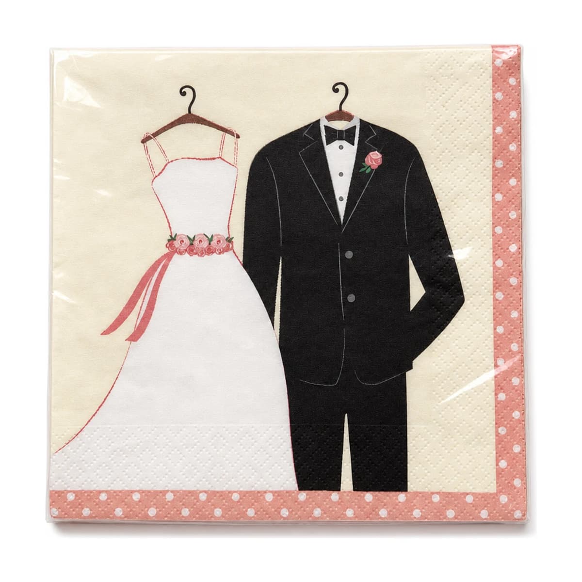Wedding Attire Lunch Napkins, 12 x 12 in