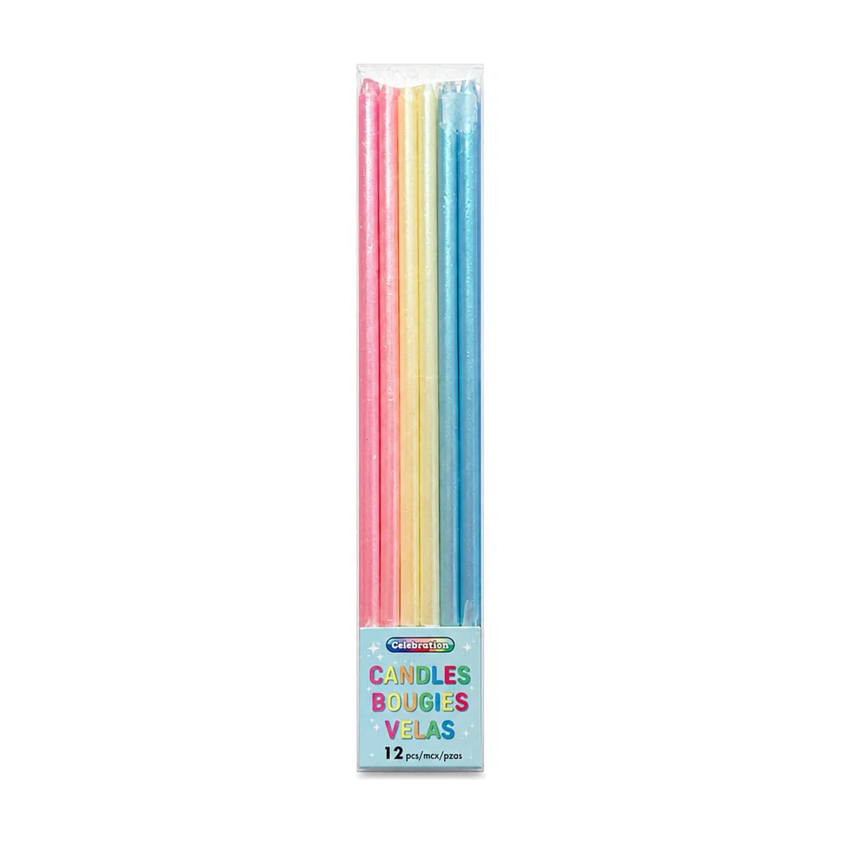 12ct Iridescent Candles and Holders
