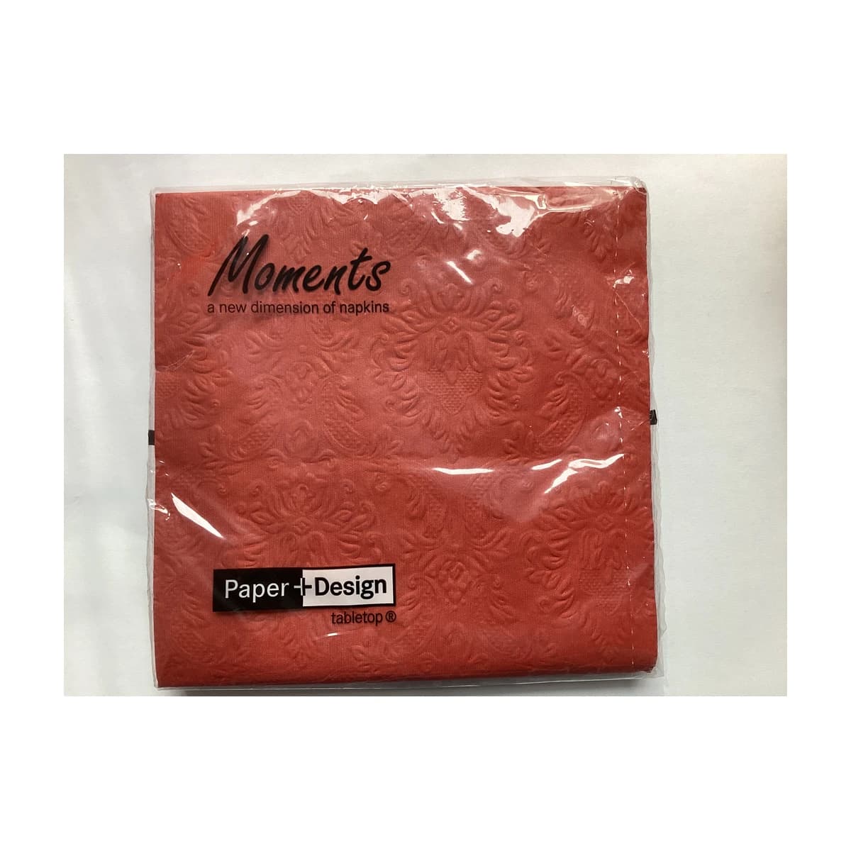 Moments Red Embossed Napkins, 13 x 13 in, 16 Pack