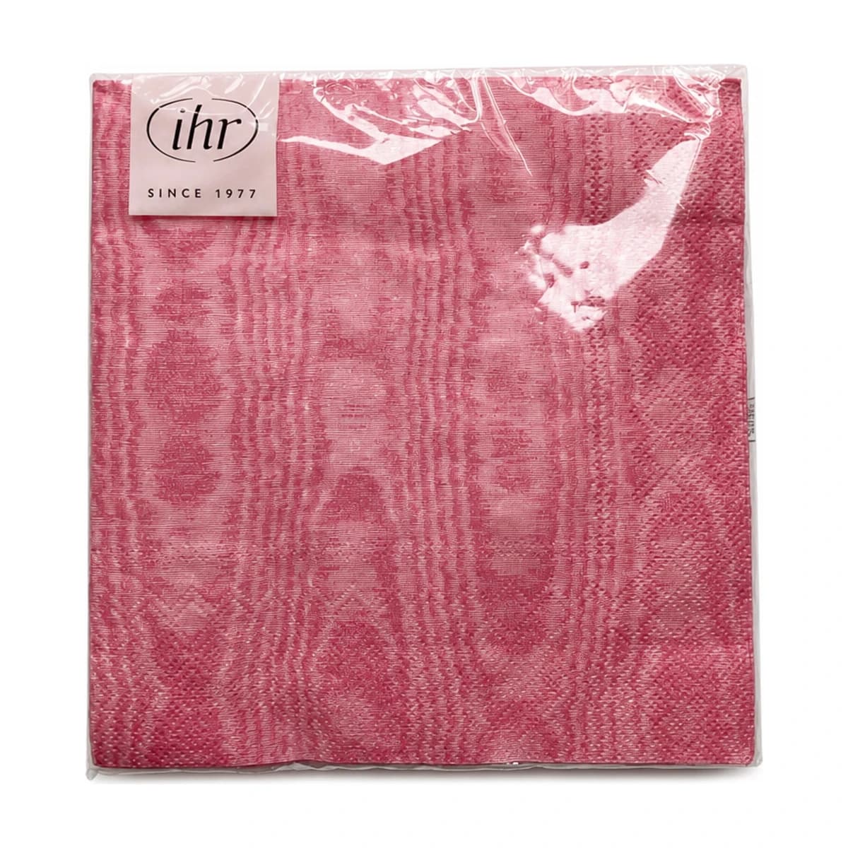 IHR Moire Pink Napkins, 13 in, 20 Pack