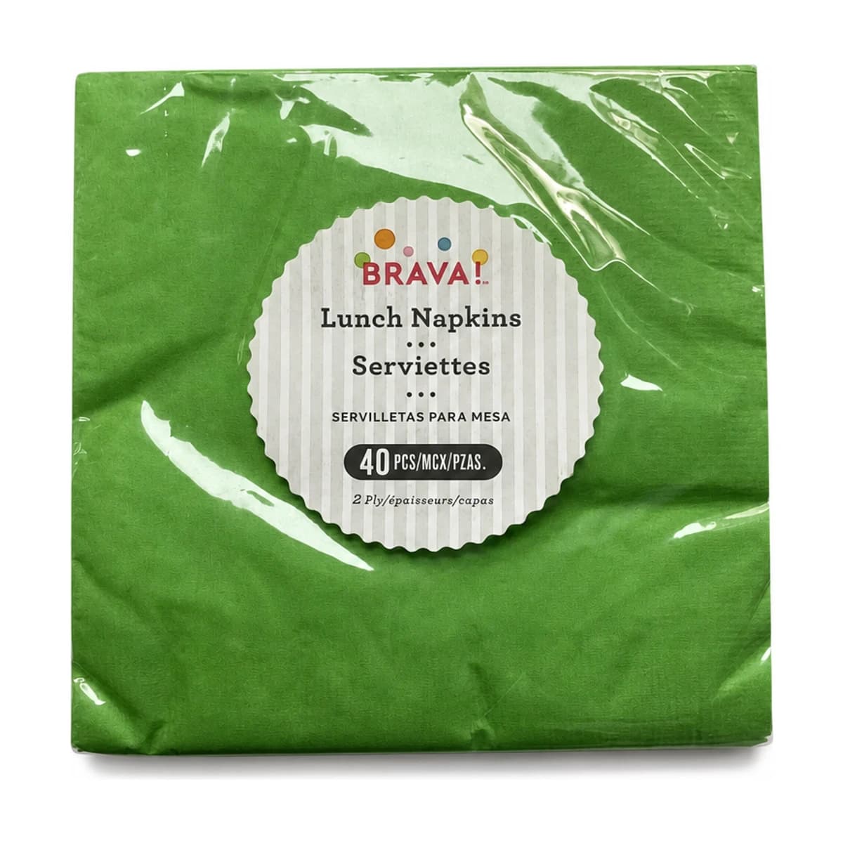 Green Lunch Napkins, 13 in, 40 Pack