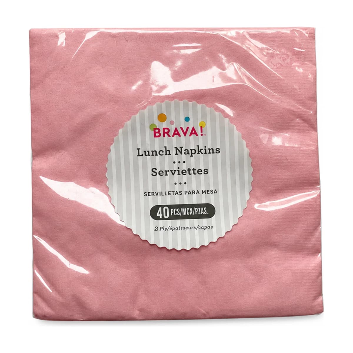 Pink Lunch Napkins, 13 x 13 in, 40 Pack