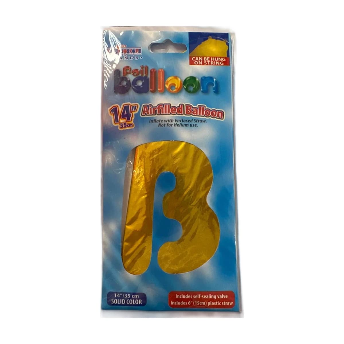 14” Foil Balloon Gold Letter B