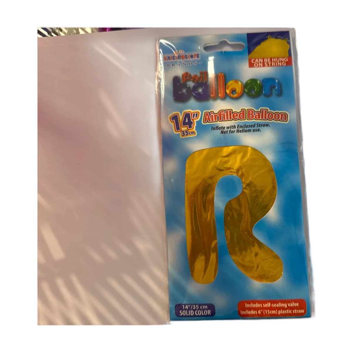 14” Foil Balloon Gold Letter R