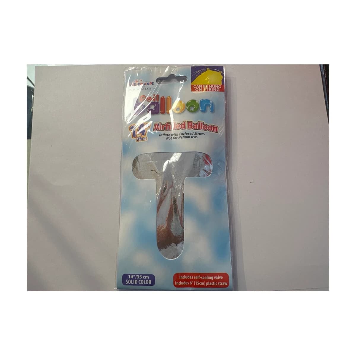 14” Foil Balloon Silver Letter T