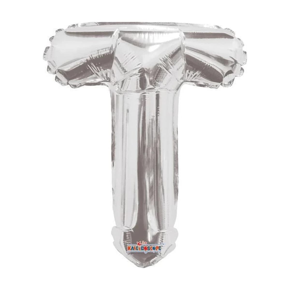 14" Foil Balloon - Silver Letter T, Air-Filled