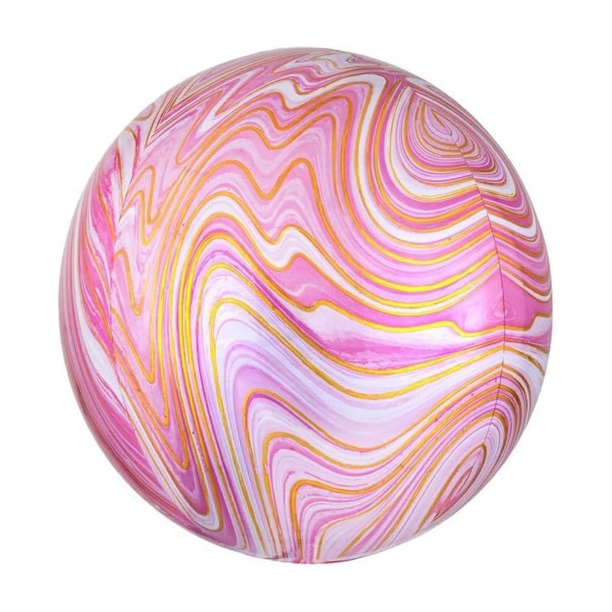 15" Orbz Balloon Pink Marble