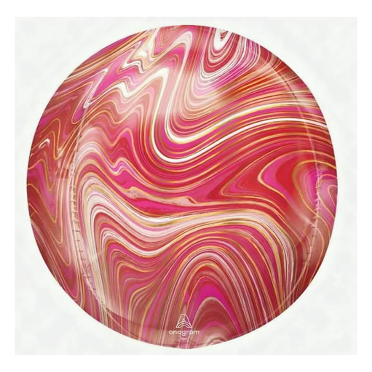 15" Red/Pink/Gold Marblez Orbz Balloon