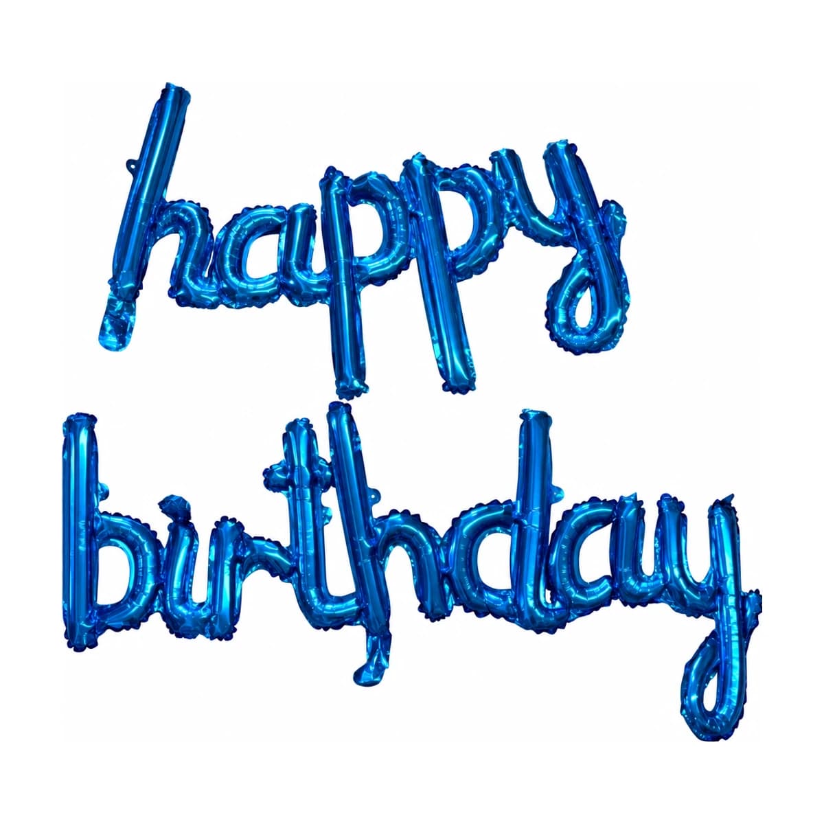 16" Air-Filled Happy Birthday Script Balloon Banner, Blue