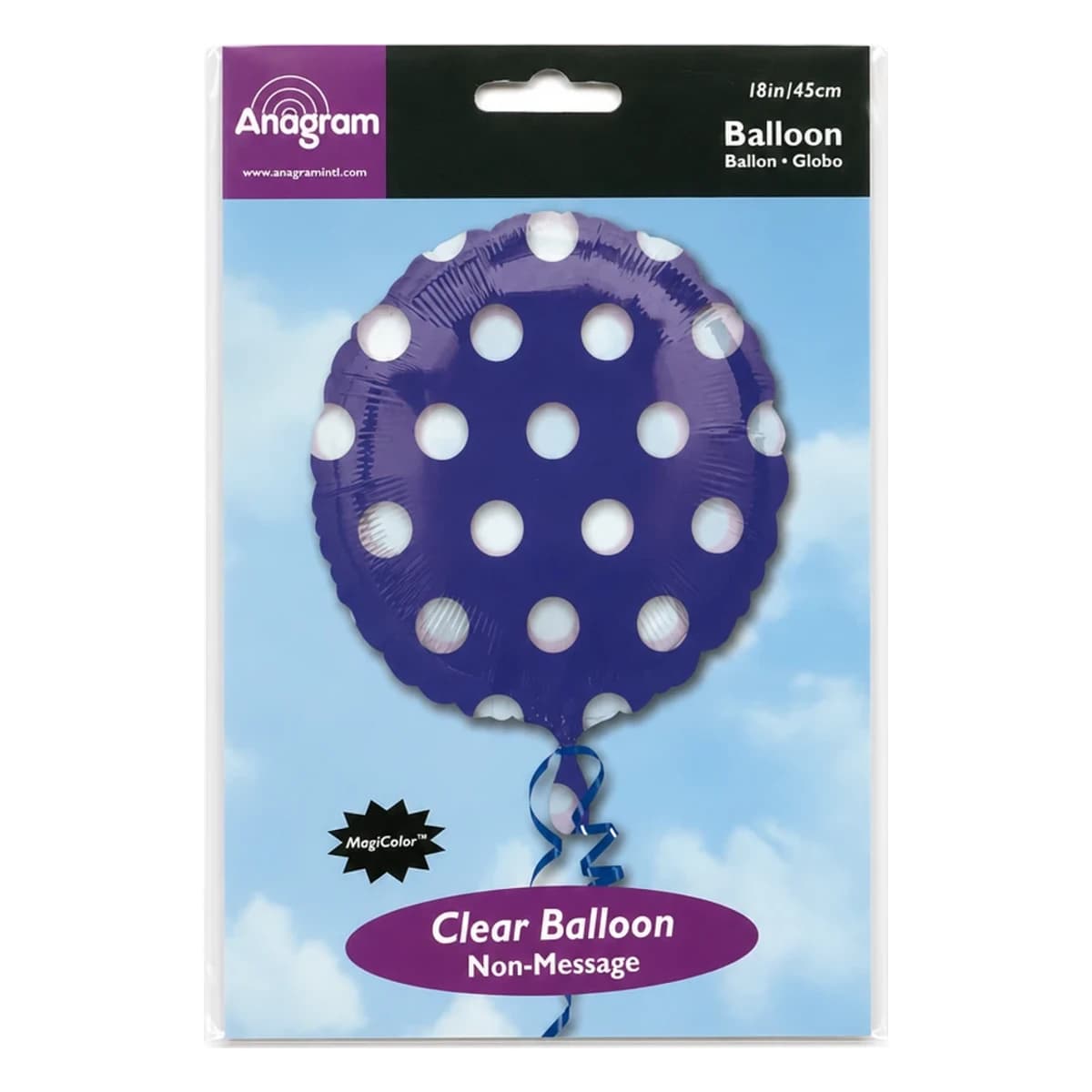 18" Blue Clear Balloon