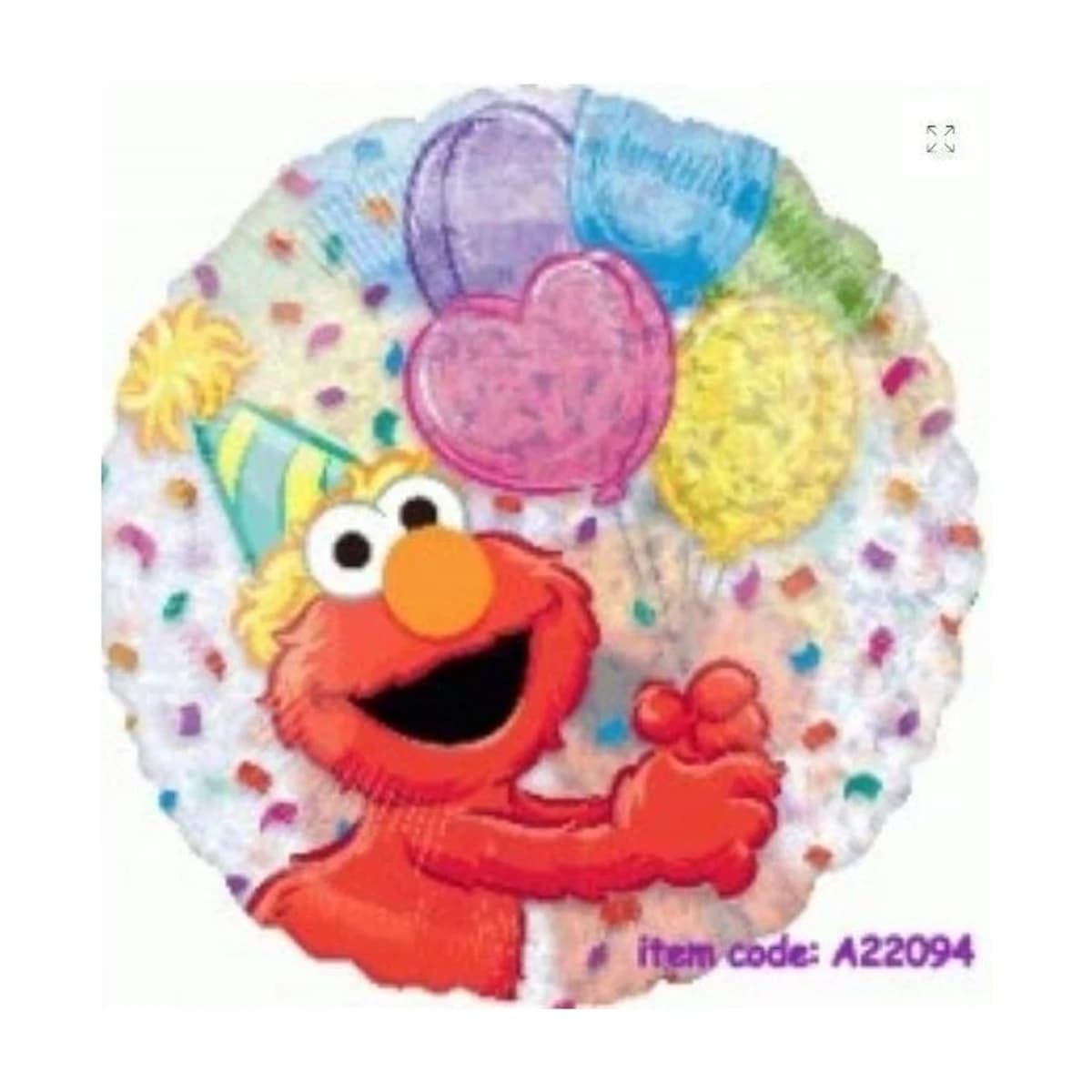 18" Clear Balloon - Elmo, Round