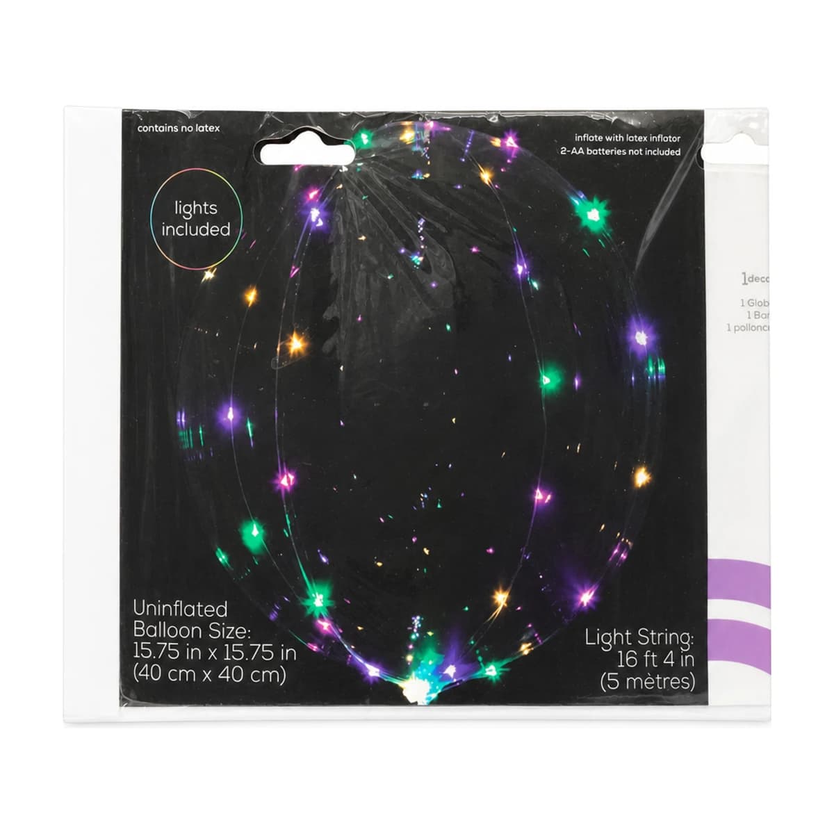 18” Clear Balloon With Light