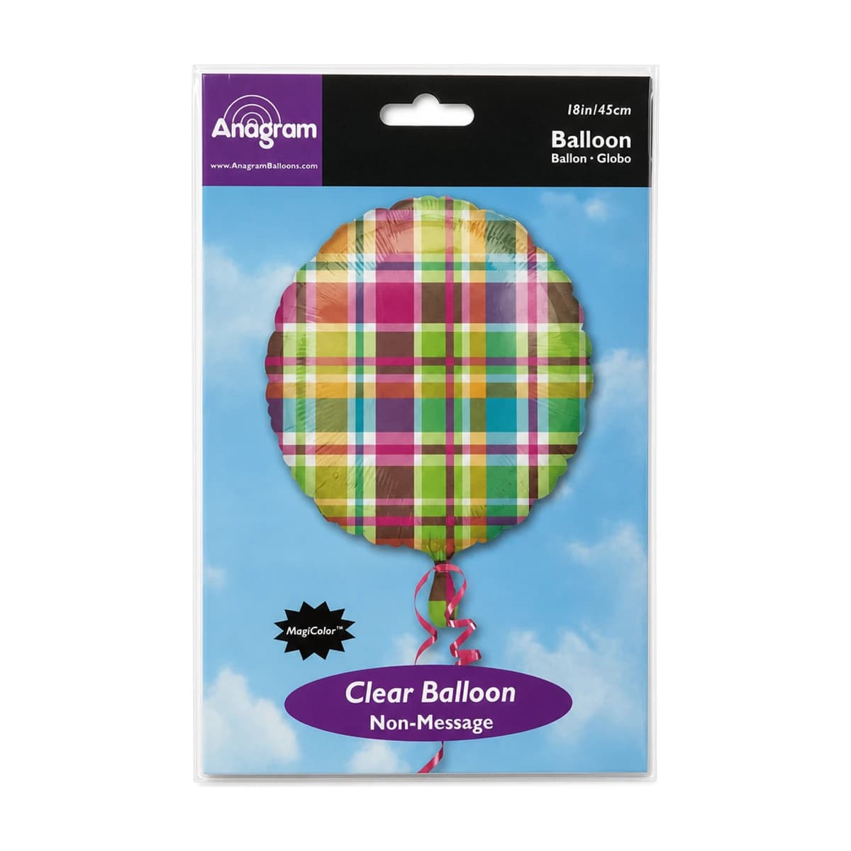 18” Clear Balloon With Lines Design