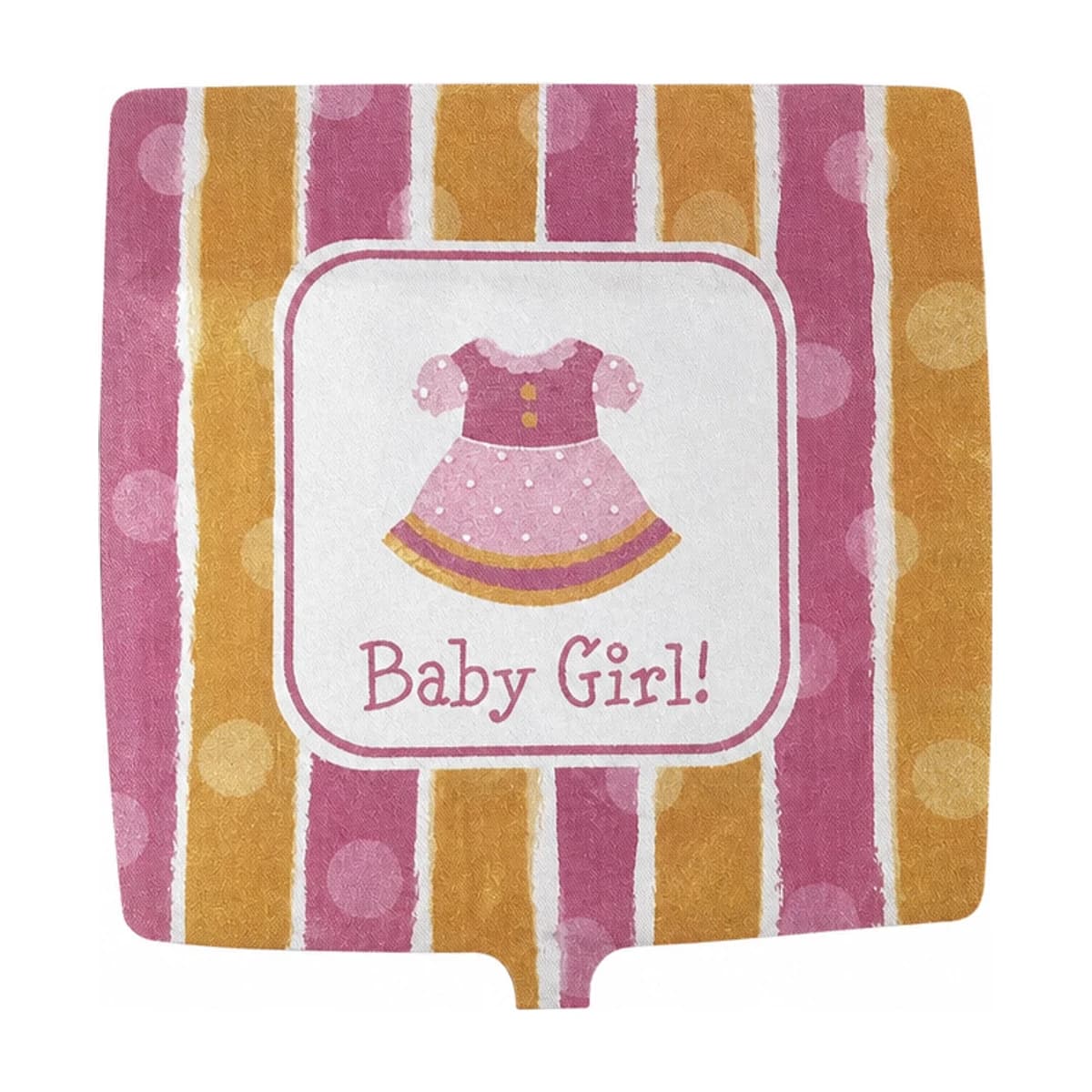 18" Foil Balloon - Baby Girl Dress, Square