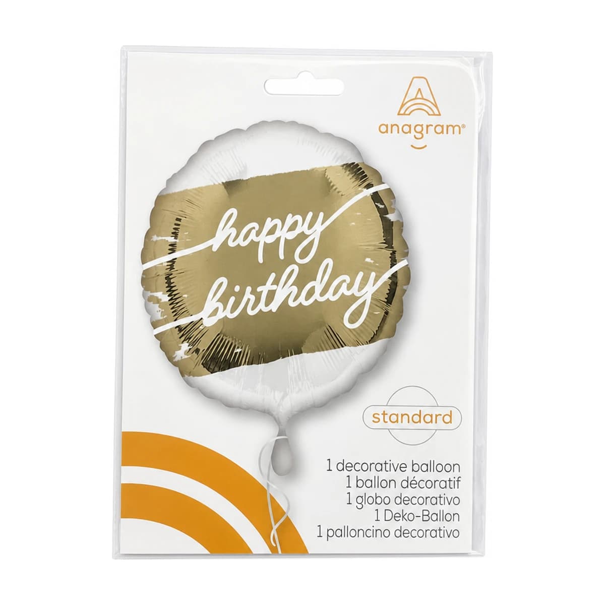 Gold Happy Birthday Foil Balloon, 18 in