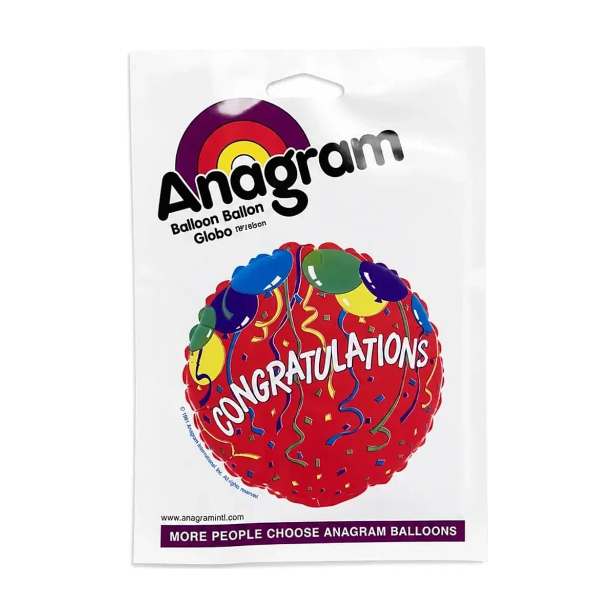 18" Foil Balloon - Congratulations, Balloons and Streamers, Round