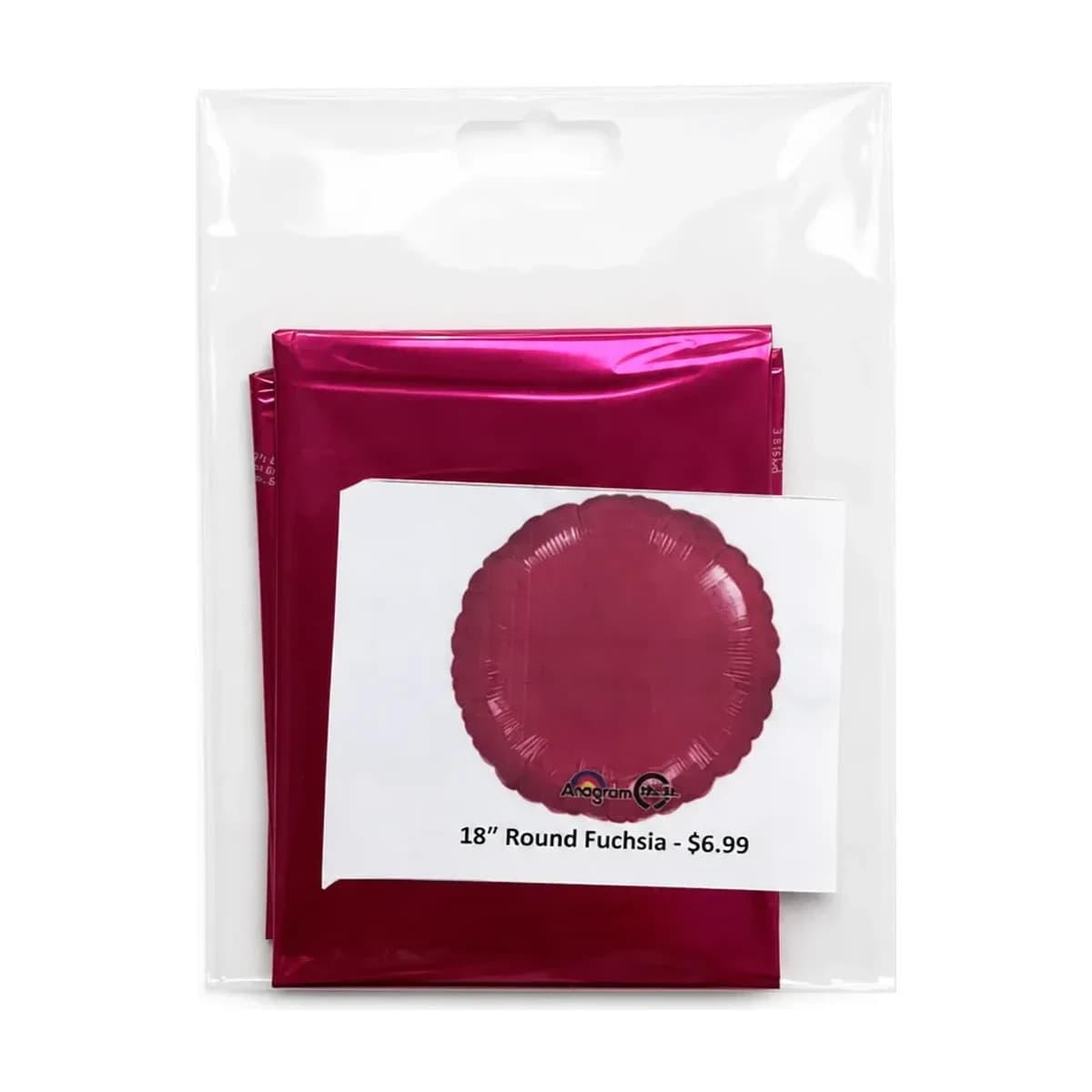 18" Foil Balloon - Fuchsia, Round