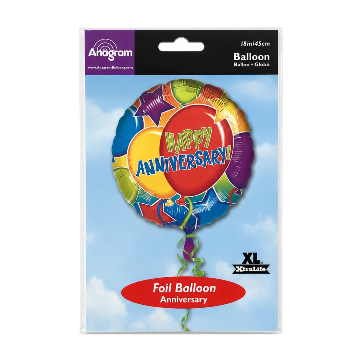 18” Foil Balloon “happy Anniversary “ Balloons Design