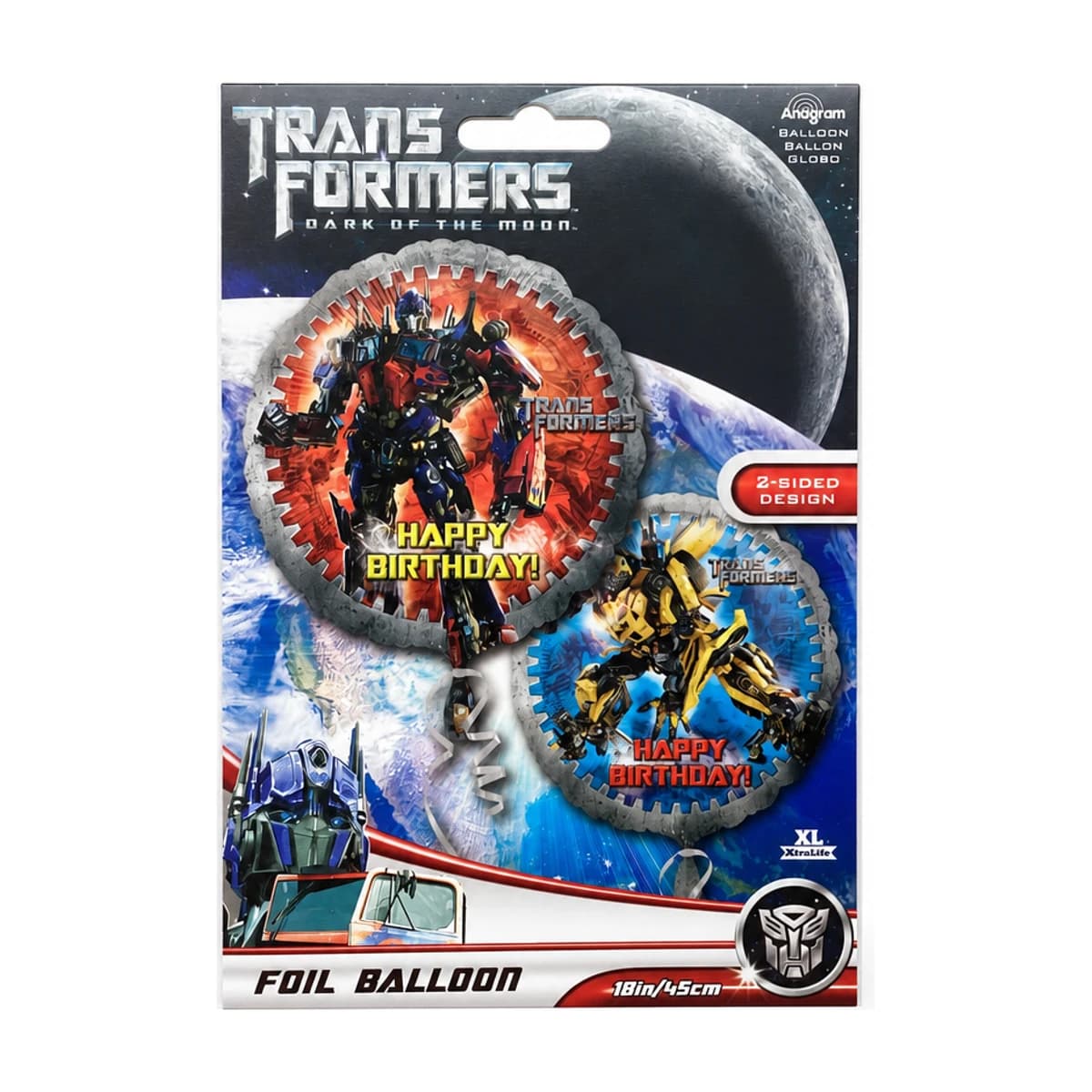 18" Foil Balloon Transformers Birthday