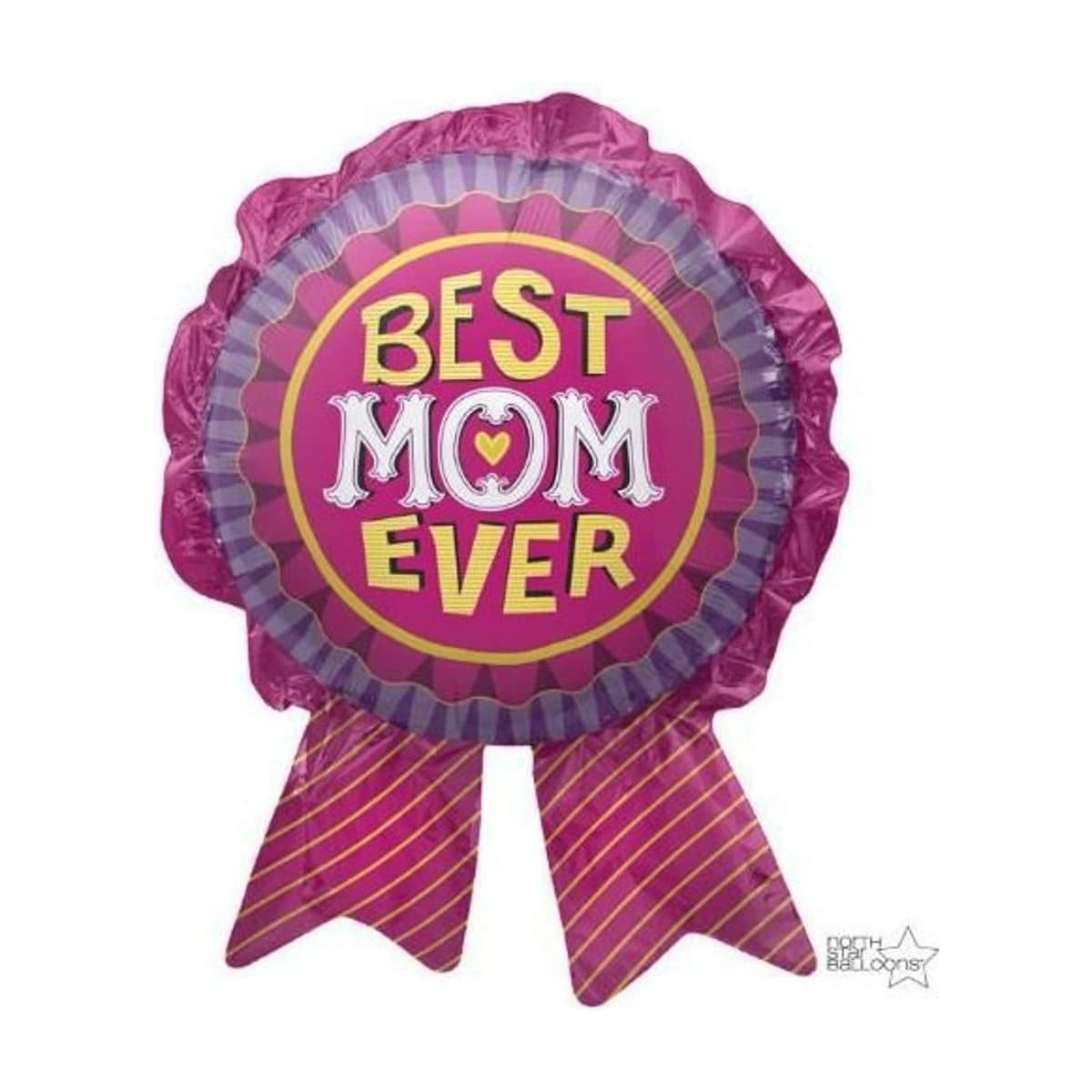 22" Foil Balloon - Best Mom Ever Rosette, Super Shape