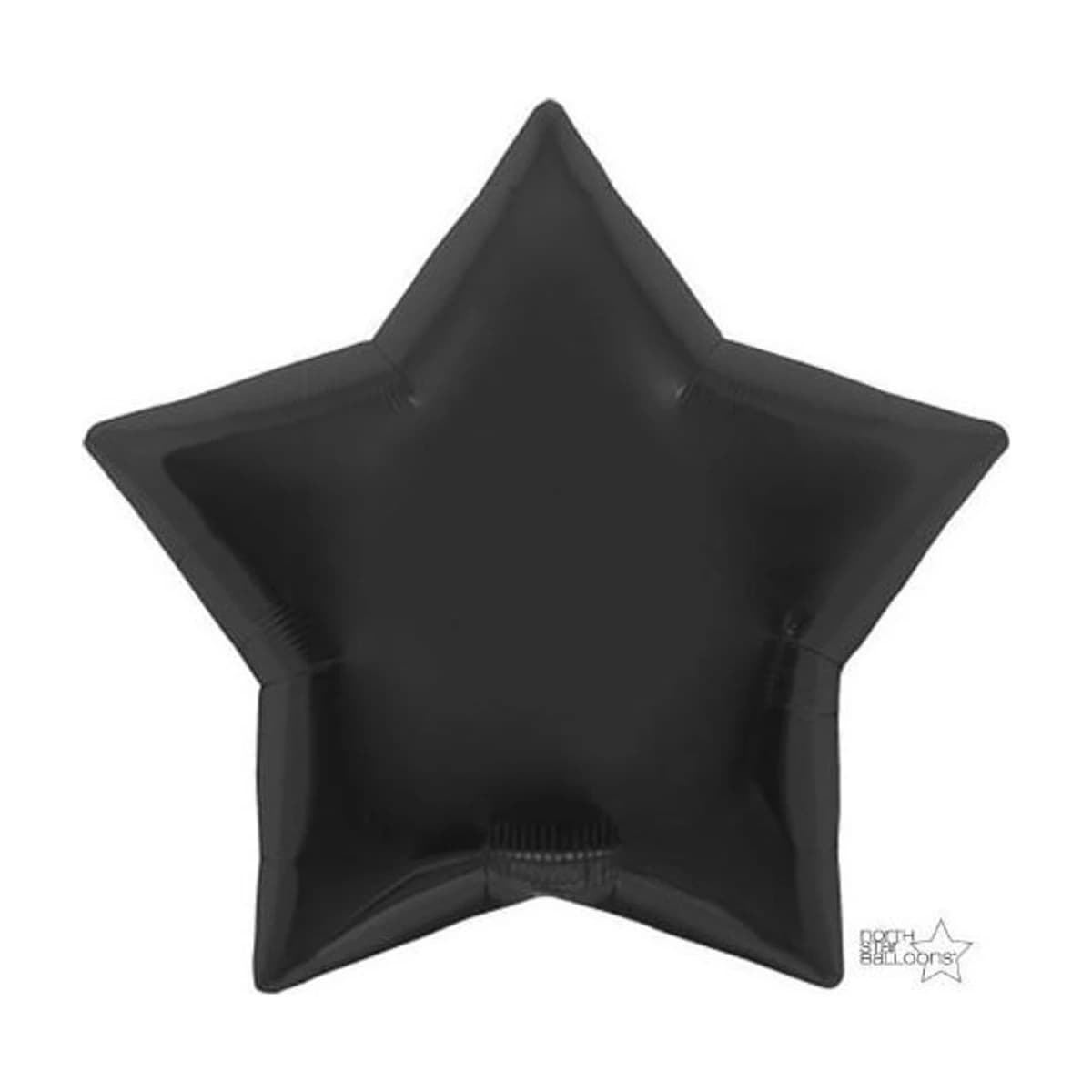 22" Foil Balloon - Matte Black, Star Shape