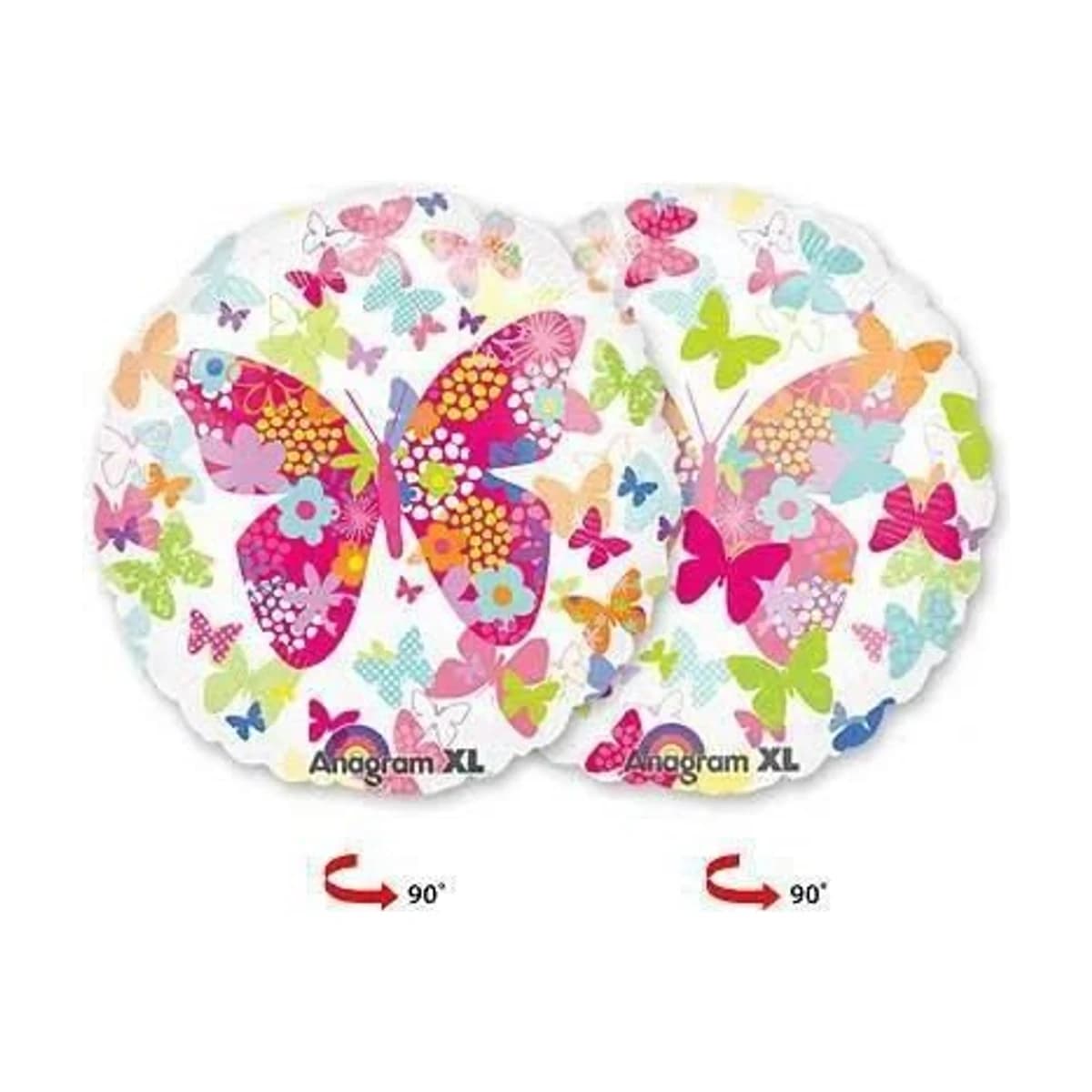 26" Clear Balloon - Butterflies, 2-Sided