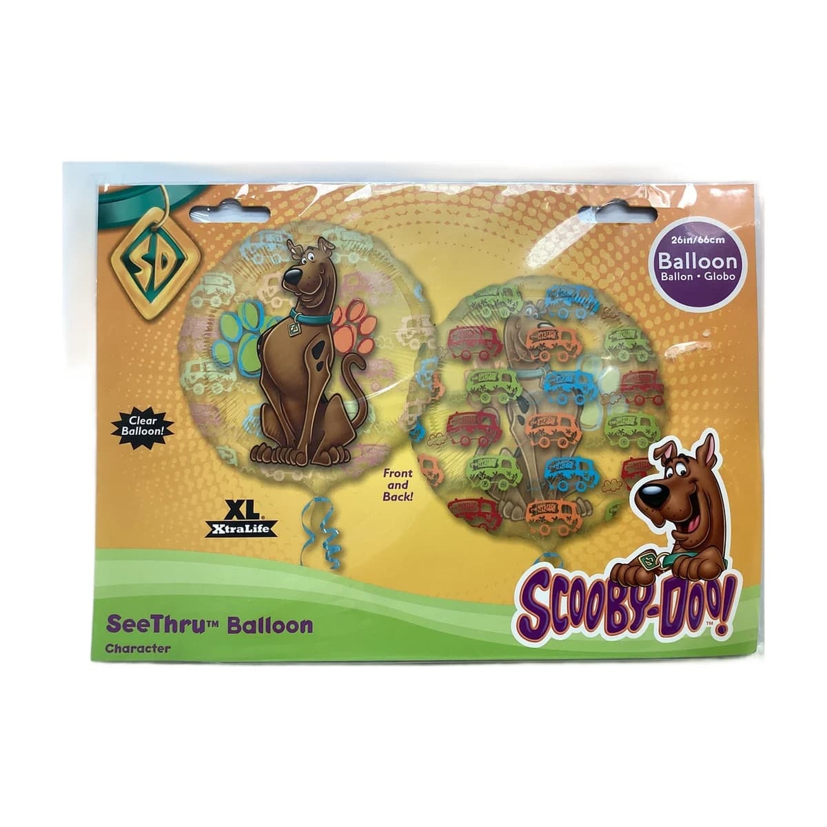 26” Clear Balloon Scooby-doo 2-sided