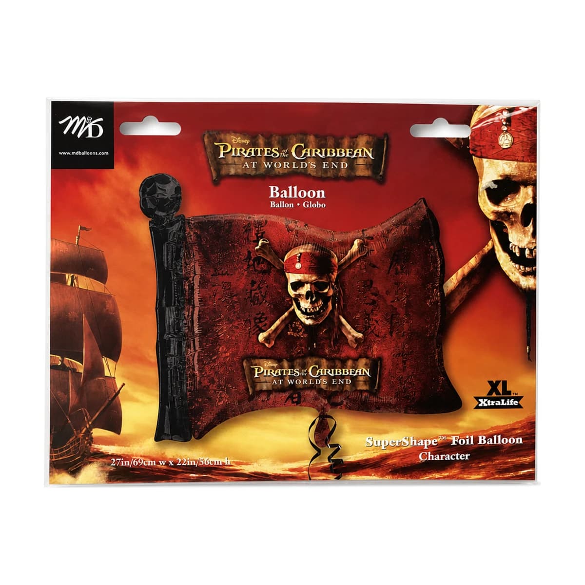 27" Foil Balloon - Pirates of the Caribbean At World's End, Super Shape