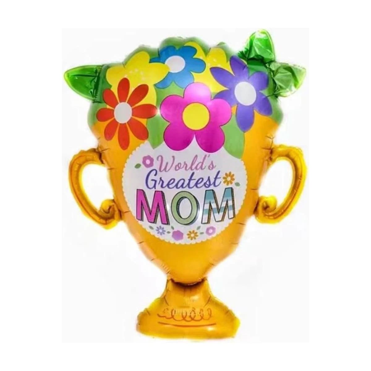 30" Foil Balloon - World's Greatest Mom Trophy, Super Shape