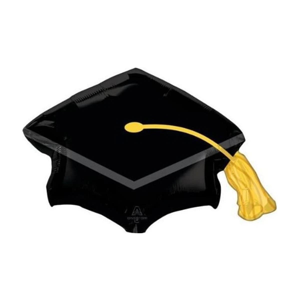 31" Foil Balloon - Black Graduation Cap, Super Shape