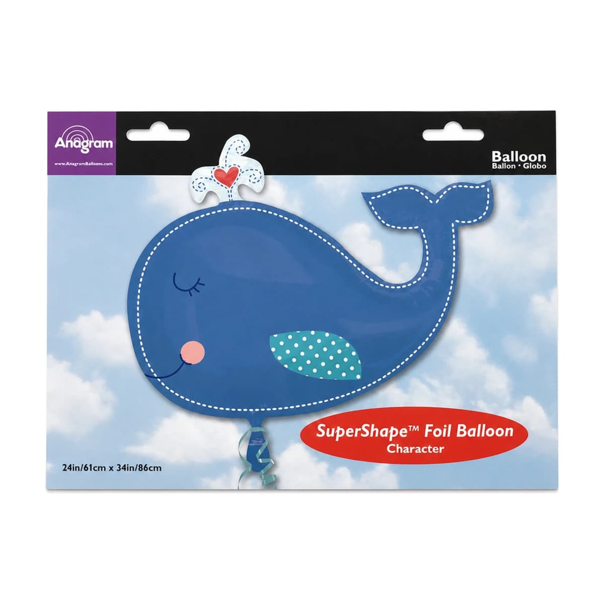 34” Foil Balloon Baby Whale