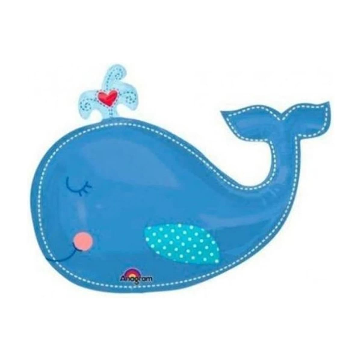 34" Foil Balloon - Baby Whale, Super Shape