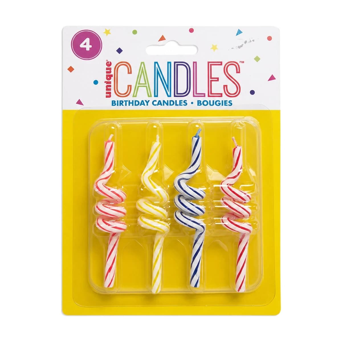 4ct Curly Birthday Candles