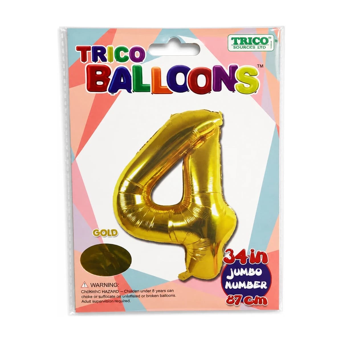 #4 Gold Foil Ballon 34”