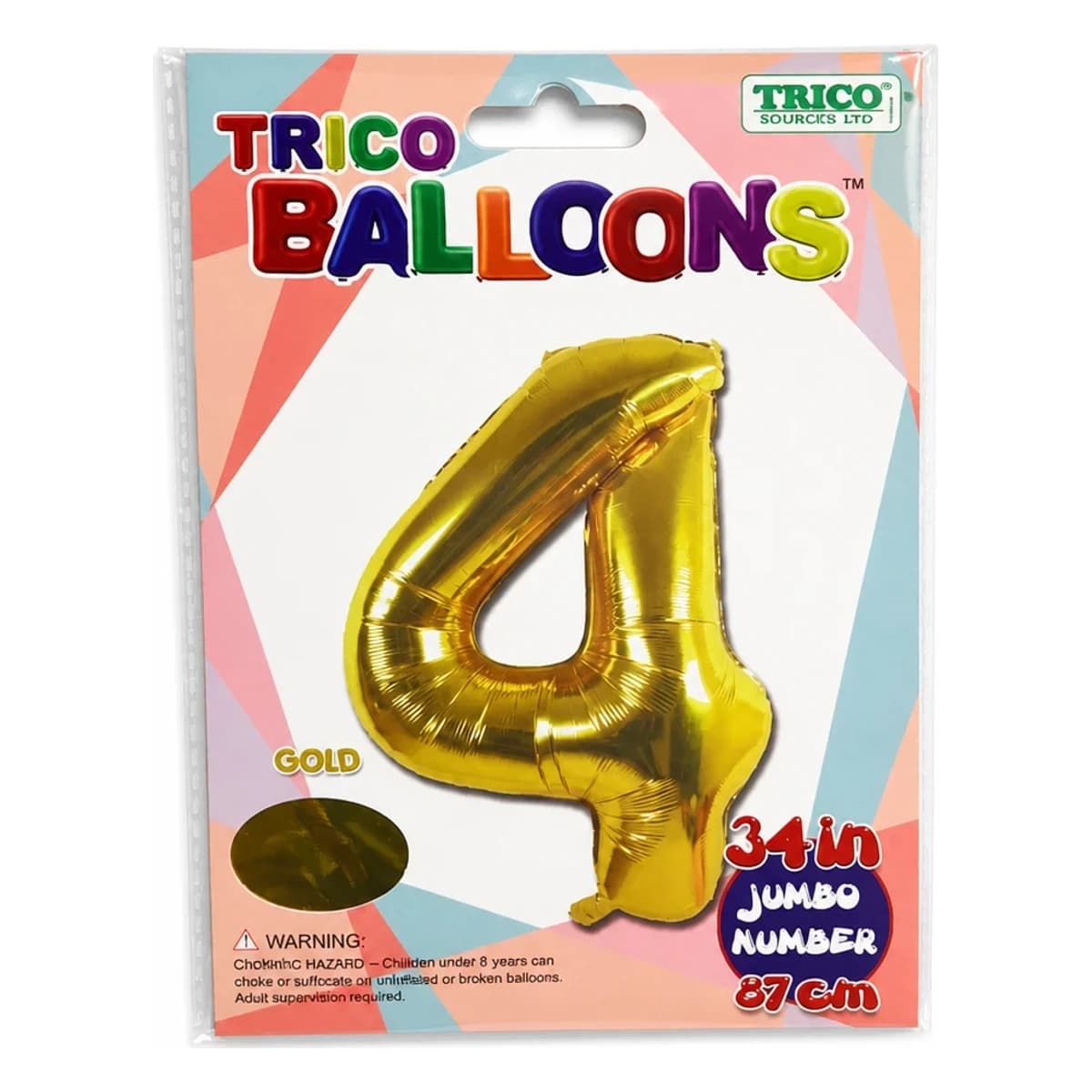 #4 Gold Foil Ballon 34”