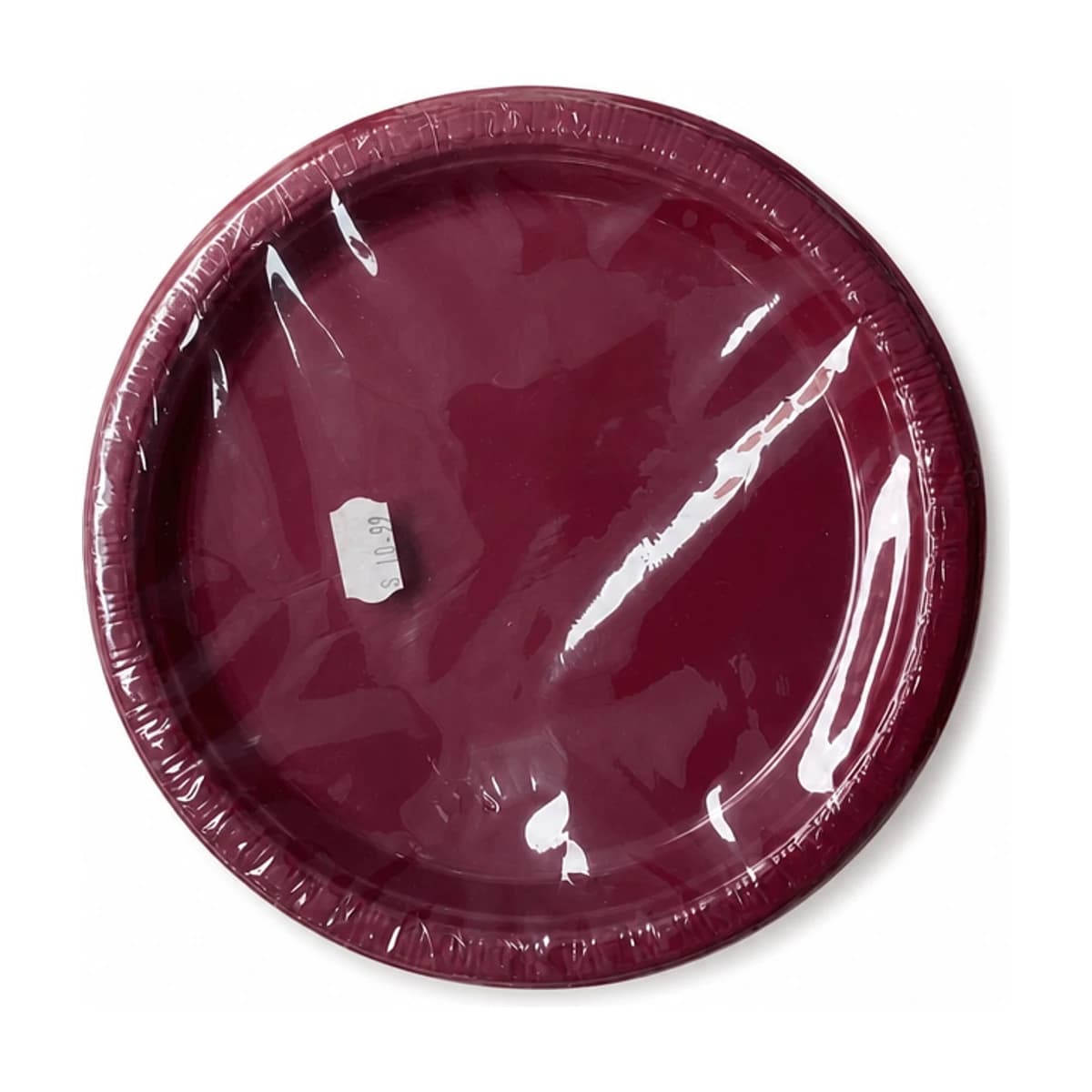 Burgundy Plastic Plates, 7 in 50 Pack