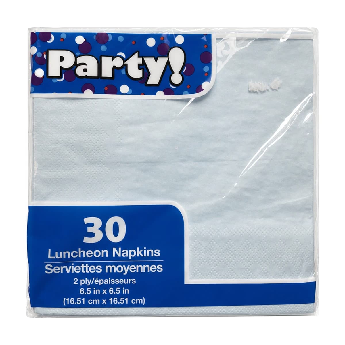 White Luncheon Napkins, 6.5 in, 30 Pack