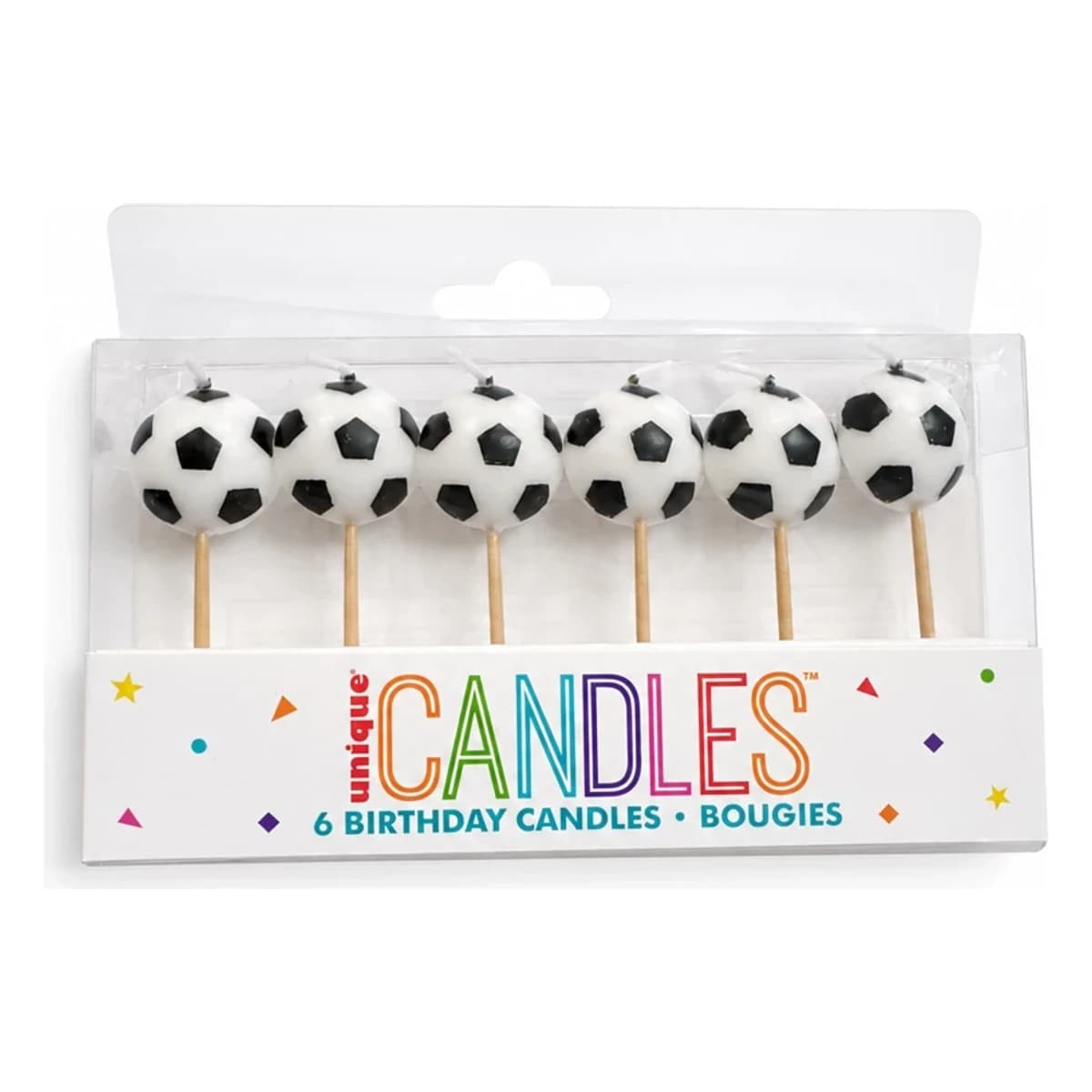 6ct Soccer Ball Birthday Candles