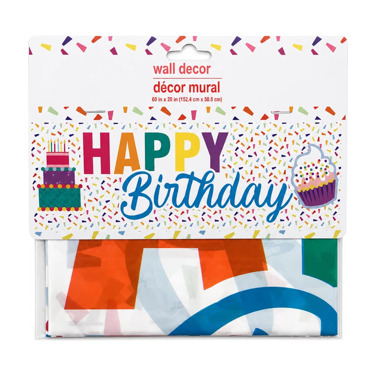 Happy Birthday Wall Decor, 60 x 20 in