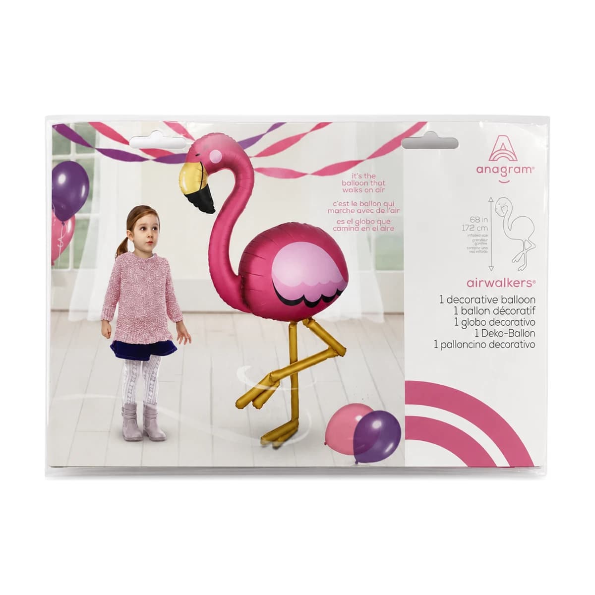 68" AirWalker Balloon - Flamingo