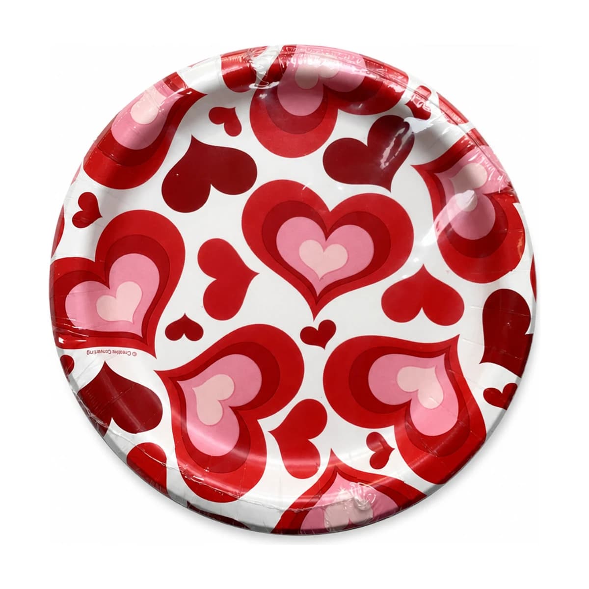 9” Paper Plate Valentine Hears 8pcs