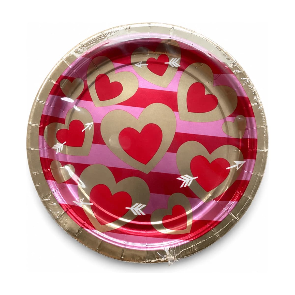 9” Paper Plates Heart Of Gold 8pcs