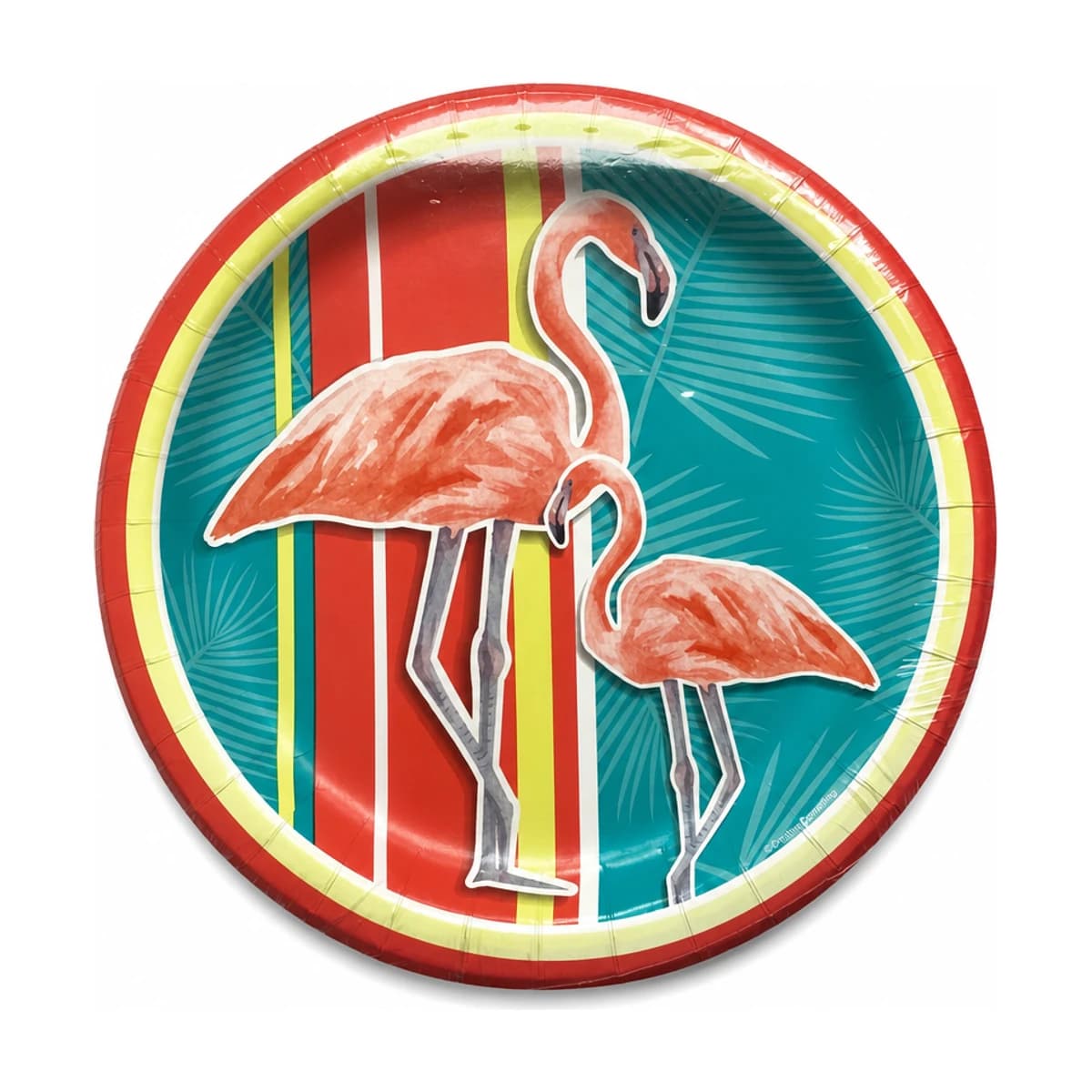 Island Oasis Flamingo Paper Plates, 9 in, 8 Pack