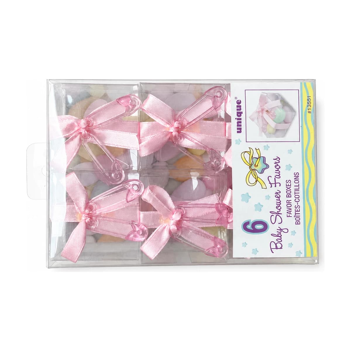 Baby Shower Pink Favors Boxes