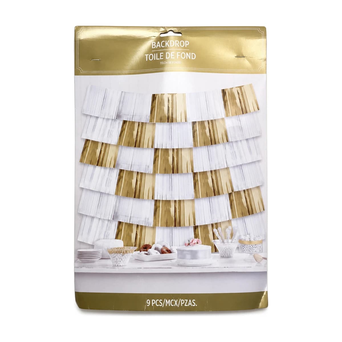 Backdrop White & Gold