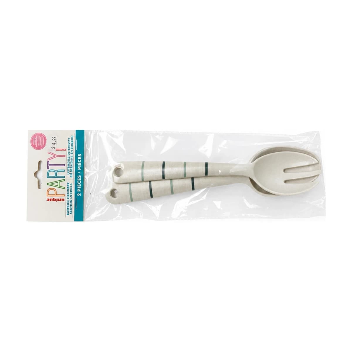 Bamboo Serving Fork and Spoon Set, 2 Piece