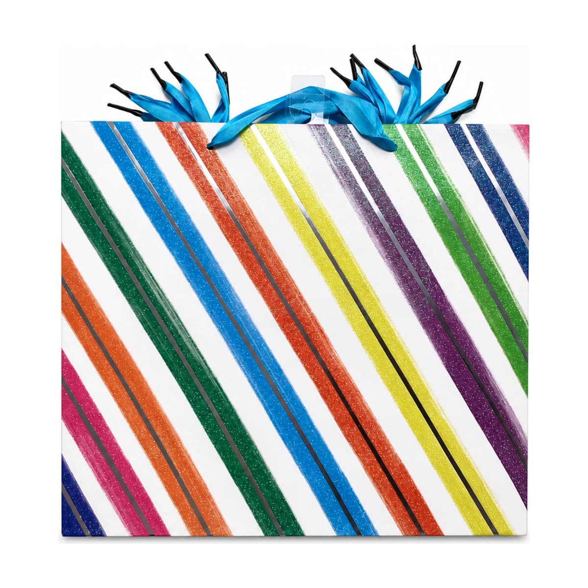 Rainbow Glitter Stripe Gift Bag