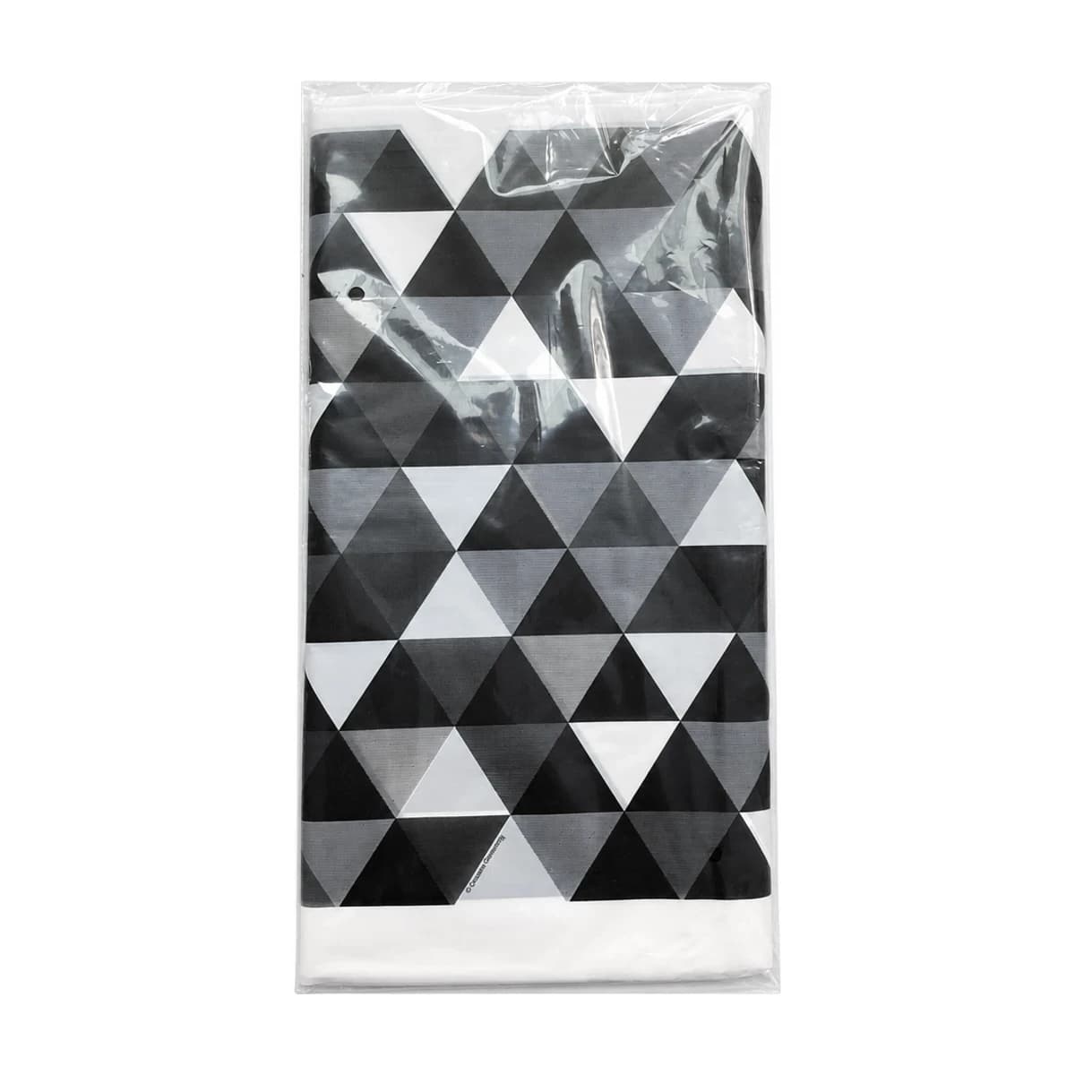 Black and White Geometric Table Cover, 54 x 102 in