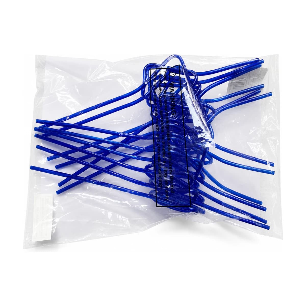 Blue Curly Loop Drinking Straws